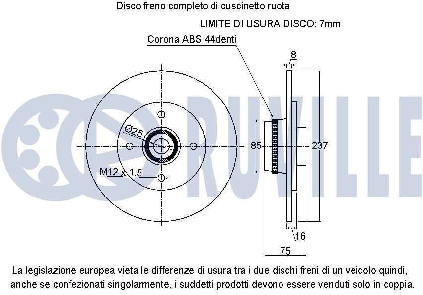 RUVILLE Wheel Hub Article number: 485104 cheaply