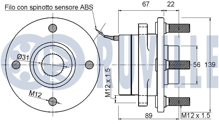 RUVILLE Wheel Hub Article number: 485306 cheaply