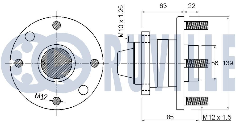 RUVILLE Wheel Hub Article number: 485308 cheaply