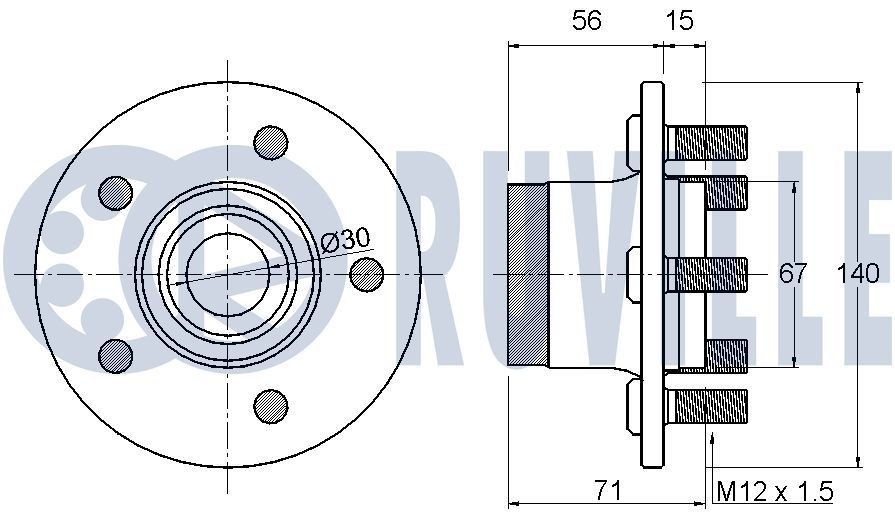 RUVILLE Wheel Hub Article number: 485401 cheaply