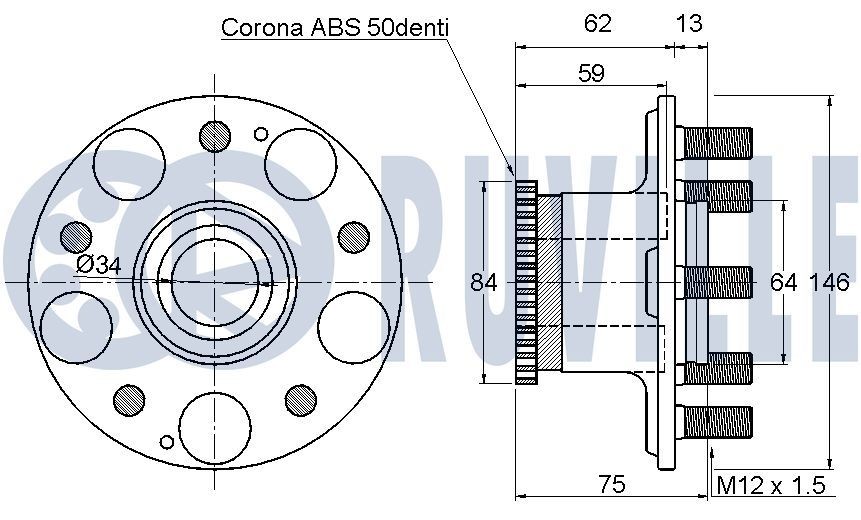 RUVILLE Wheel Hub Article number: 485404 cheaply