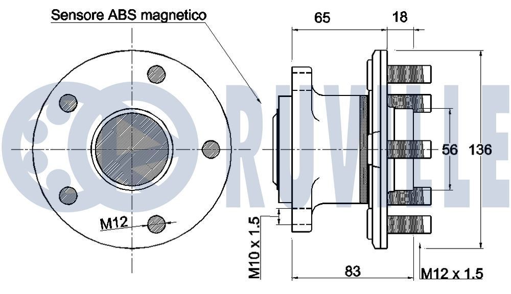 RUVILLE Wheel Hub Article number: 486803 cheaply