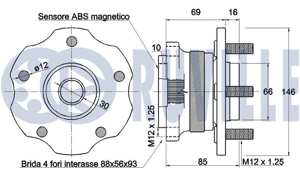 RUVILLE Deflection / Guide Pulley, v-ribbed belt Article number: 55251 cheaply