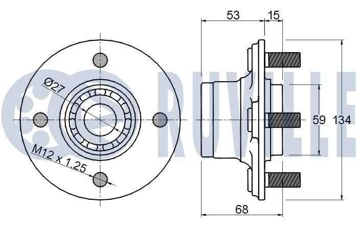 RUVILLE Pulley Set, timing belt Article number: 5544050 cheaply