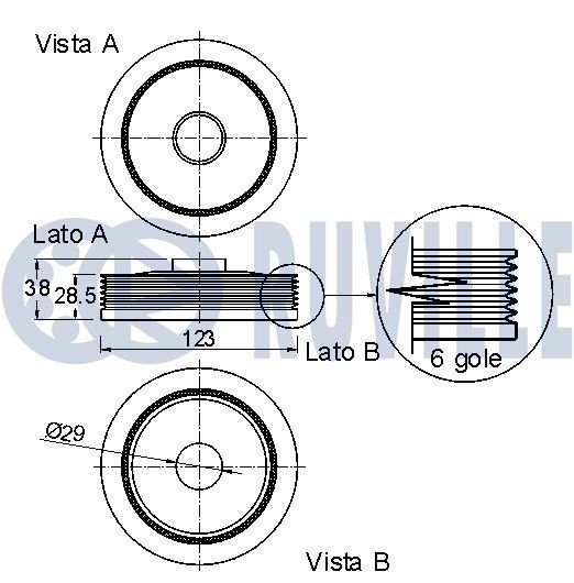 RUVILLE Timing belt kit Article number: 5534870 cheaply