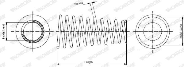 MONROE Coil spring Article number: SP1919 cheaply