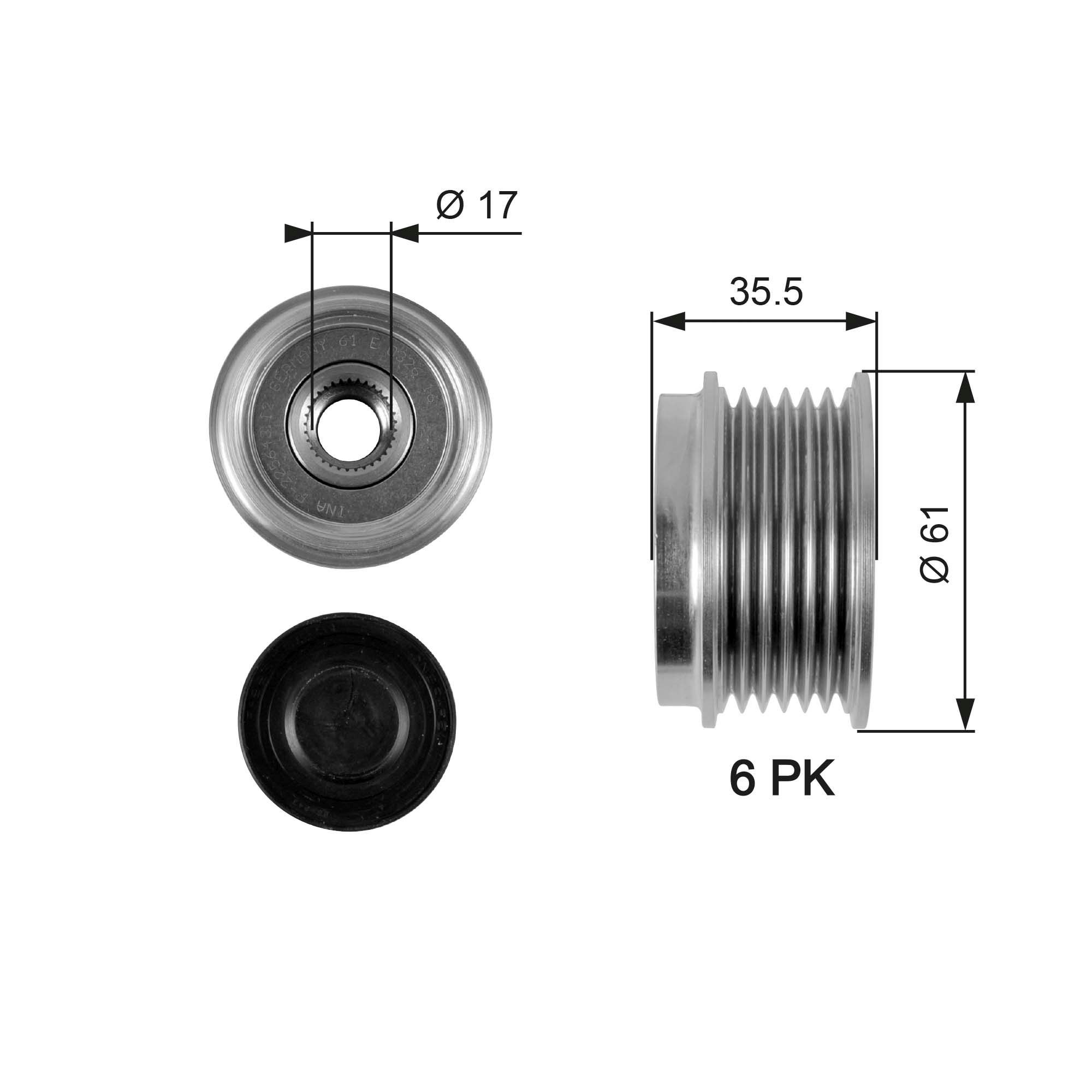 GATES Alternator Freewheel Clutch Article number: OAP7100 cheaply