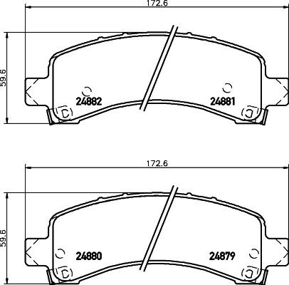 MINTEX Brake pad set Article number: MDB2552 cheaply