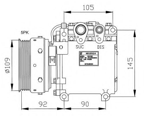 NRF Air conditioning compressor Article number: 32049G cheaply