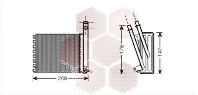 VAN WEZEL Heater matrix Article number: 09006243 cheaply