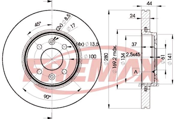 FREMAX Bremseskive Varenummer: BD-7829 billige