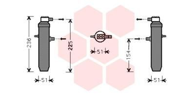 VAN WEZEL Dryer, air conditioning Article number: 0900D234 cheaply
