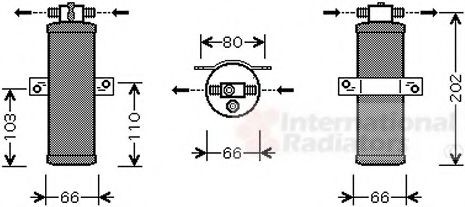 VAN WEZEL Tørfilter aircondition Varenummer: 0900D235 billige