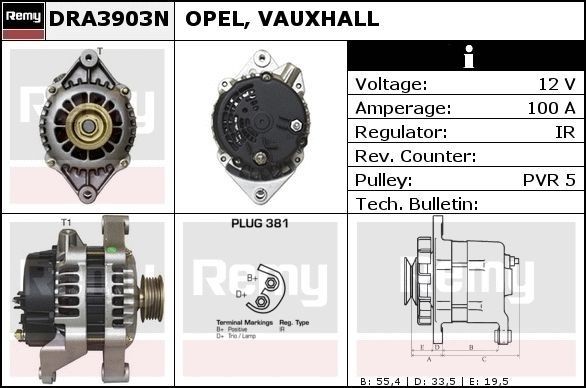 DELCO REMY Alternator Article number: DRA3903N cheaply