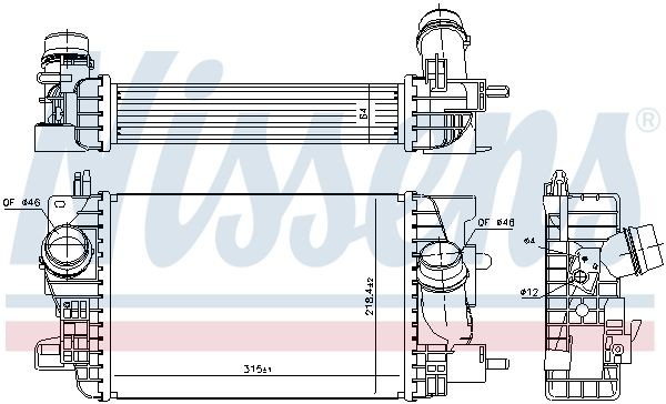 NISSENS Intercooler Artikelnummer: 96398 billigt