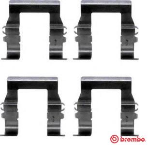 BREMBO A 02 236 Monteringssæt til bremseklodser L 200 2.5 D 4WD 70 HK Diesel 1996