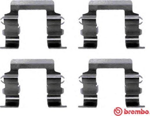 BREMBO A 02 262 Monteringssæt til bremseklodser GALANT 2.0 GLSTD 90 HK Diesel 1998