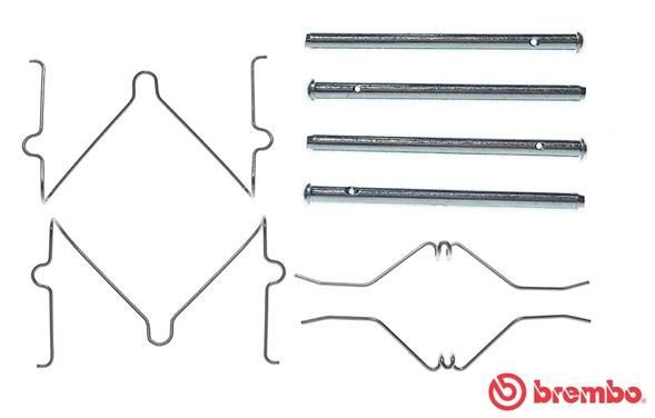 BREMBO A 02 263 Monteringssæt til bremseklodser 323 1.8 16V 4WD (BG8S) 103 HK Benzin 2000