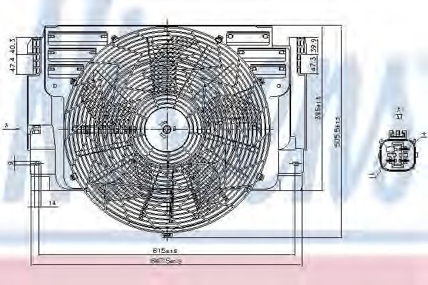 NISSENS Fan, A / C condenser Article number: 85293 cheaply