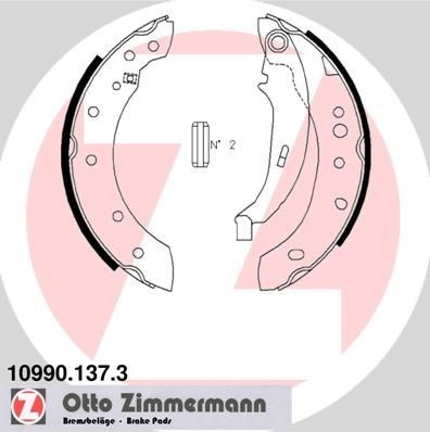 ZIMMERMANN Handbromsbackar Artikelnummer: 10990.137.3 billigt