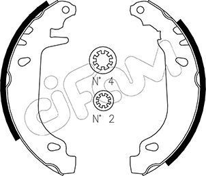 CIFAM Brake Shoe Set Article number: 153-022 cheaply
