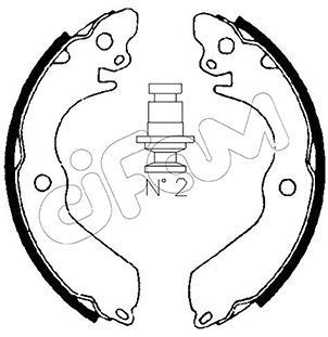 CIFAM Brake Shoe Set Article number: 153-258 cheaply