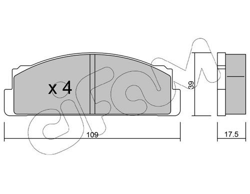 CIFAM Brake pad set Article number: 822-001-0 cheaply