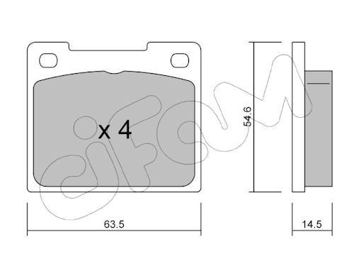 CIFAM Brake pad set Article number: 822-020-0 cheaply