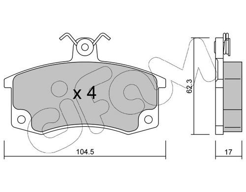 CIFAM Brake pad set Article number: 822-062-0 cheaply