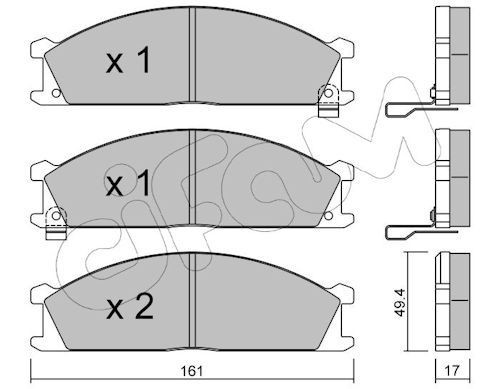 CIFAM Brake pad set Article number: 822-107-1 cheaply