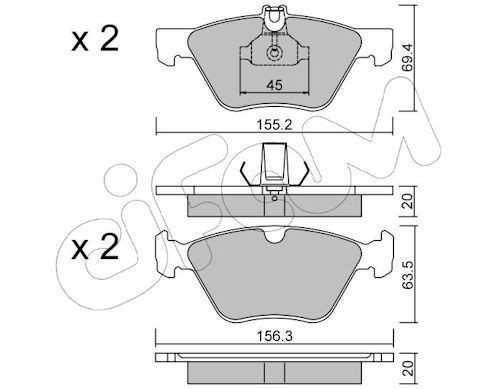 CIFAM Brake pad set Article number: 822-252-0 cheaply