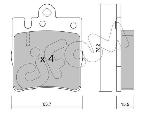 CIFAM Brake pad set Article number: 822-344-0 cheaply