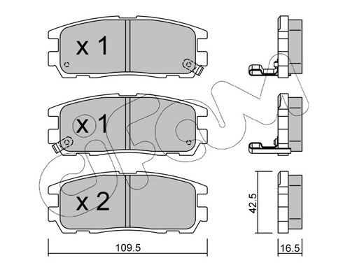 CIFAM Brake pad set Article number: 822-358-0 cheaply