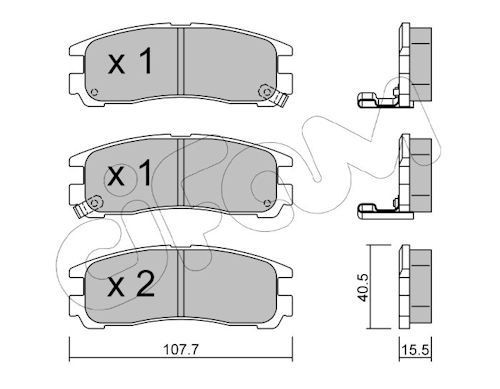 CIFAM Bremseklosser artikkelnummer: 822-398-0 billig