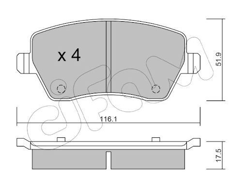 CIFAM Brake pad set Article number: 822-485-0 cheaply