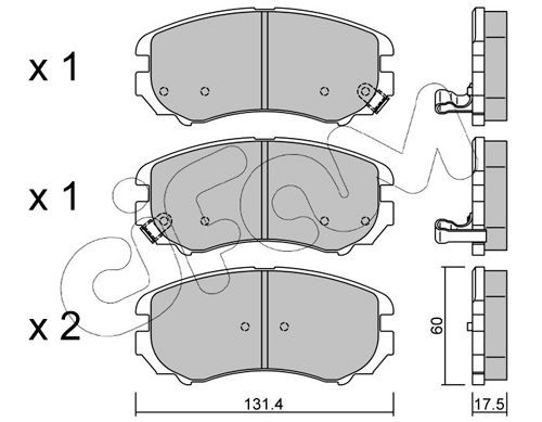 CIFAM Brake pad set Article number: 822-503-0 cheaply