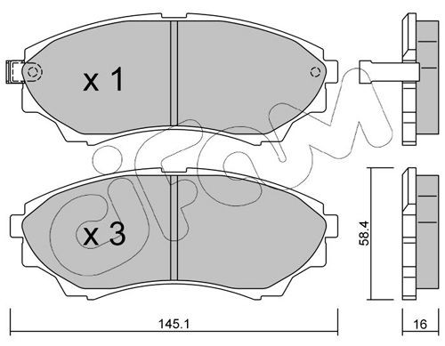 CIFAM Brake pad set Article number: 822-610-0 cheaply