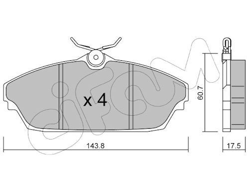 CIFAM Brake pad set Article number: 822-782-0 cheaply