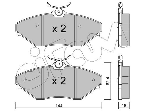 CIFAM Brake pad set Article number: 822-887-0 cheaply