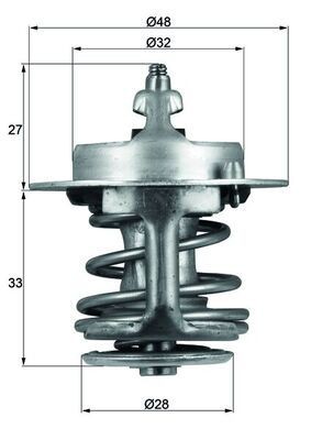 MAHLE ORIGINAL Thermostat Article number: TX 63 83 cheaply