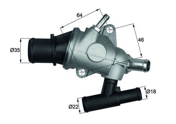 MAHLE ORIGINAL Thermostat Article number: TX 98 89 cheaply