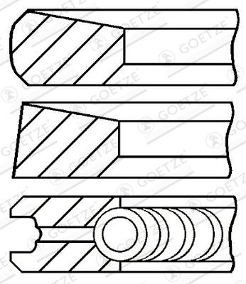 GOETZE ENGINE Piston Ring Kit Article number: 08-287107-00 cheaply