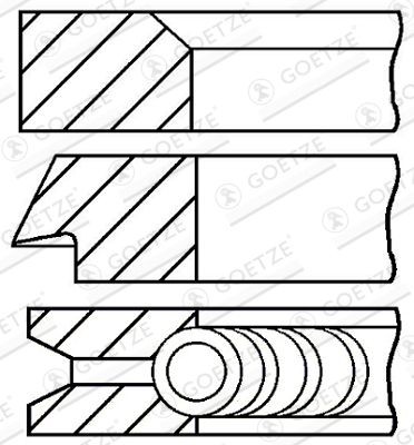 GOETZE ENGINE Piston Ring Kit Article number: 08-307400-00 cheaply