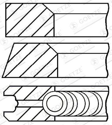 GOETZE ENGINE Piston Ring Kit Article number: 08-334700-10 cheaply