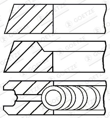 GOETZE ENGINE Piston Ring Kit Article number: 08-501807-00 cheaply