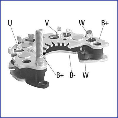 HITACHI Rectifier, alternator Article number: 139075 cheaply