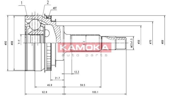 KAMOKA Joint kit, drive shaft Article number: 6890 cheaply