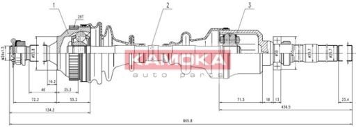 KAMOKA Drive shaft Article number: CT1138925A cheaply