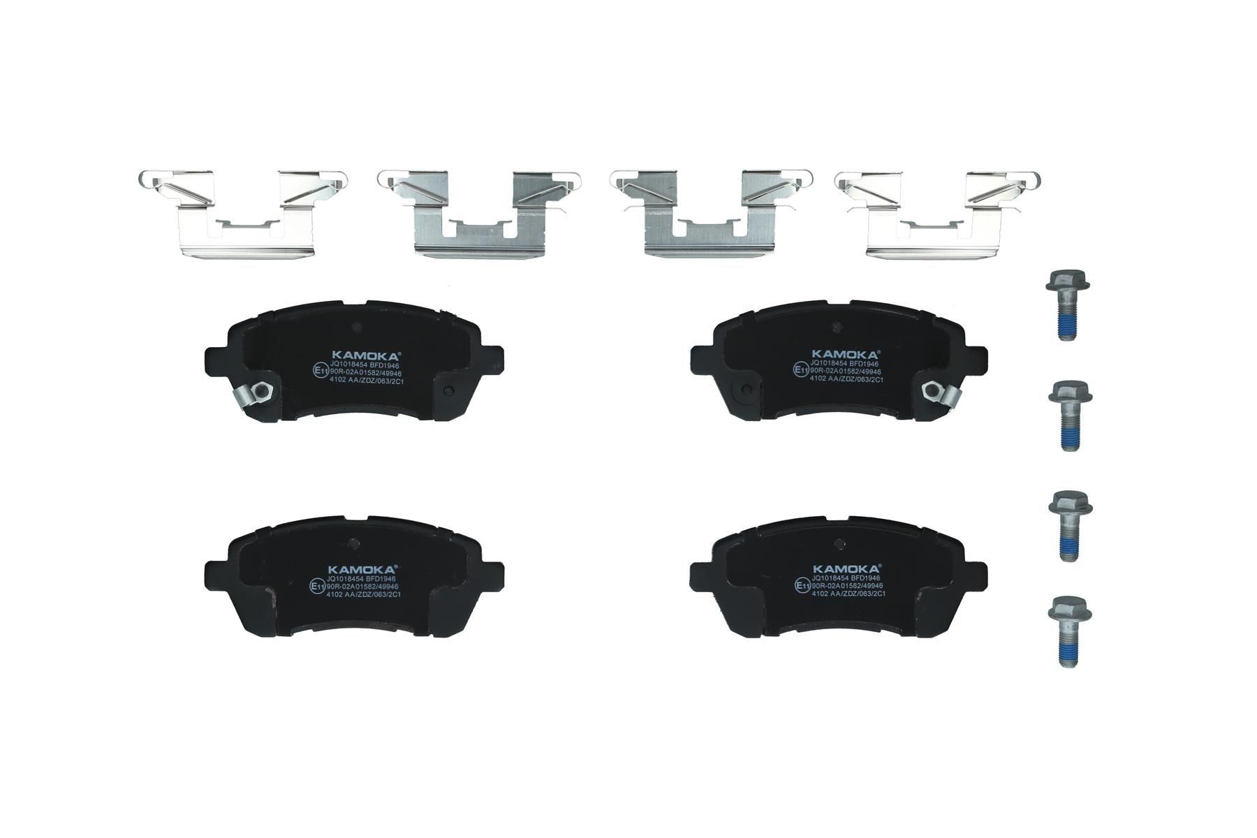 KAMOKA Brake pad set Article number: JQ1018454 cheaply