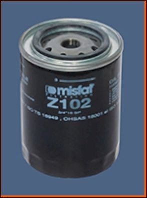 MISFAT Oliefilter Varenummer: Z102 billige